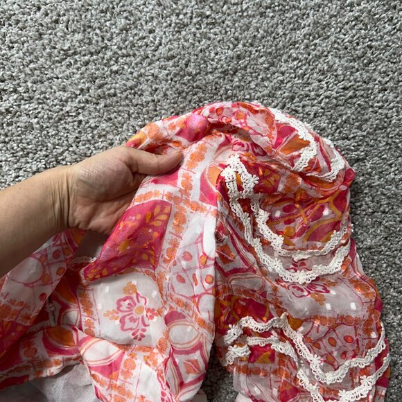 Hemant & Nandita Womens Medium Puff Sleeve Work Cropped Top - Picture 9 of 11